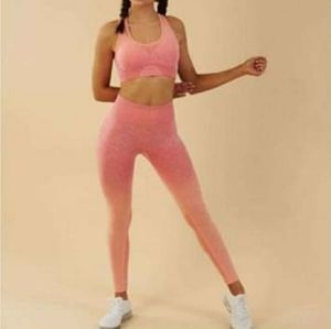 Small peach ombre gymshark set
